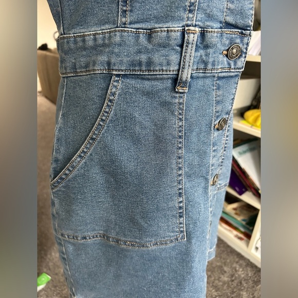 Peace Love Eco By Rewash Button Up Mi I Denim Dress size Medium - Picture 6 of 12